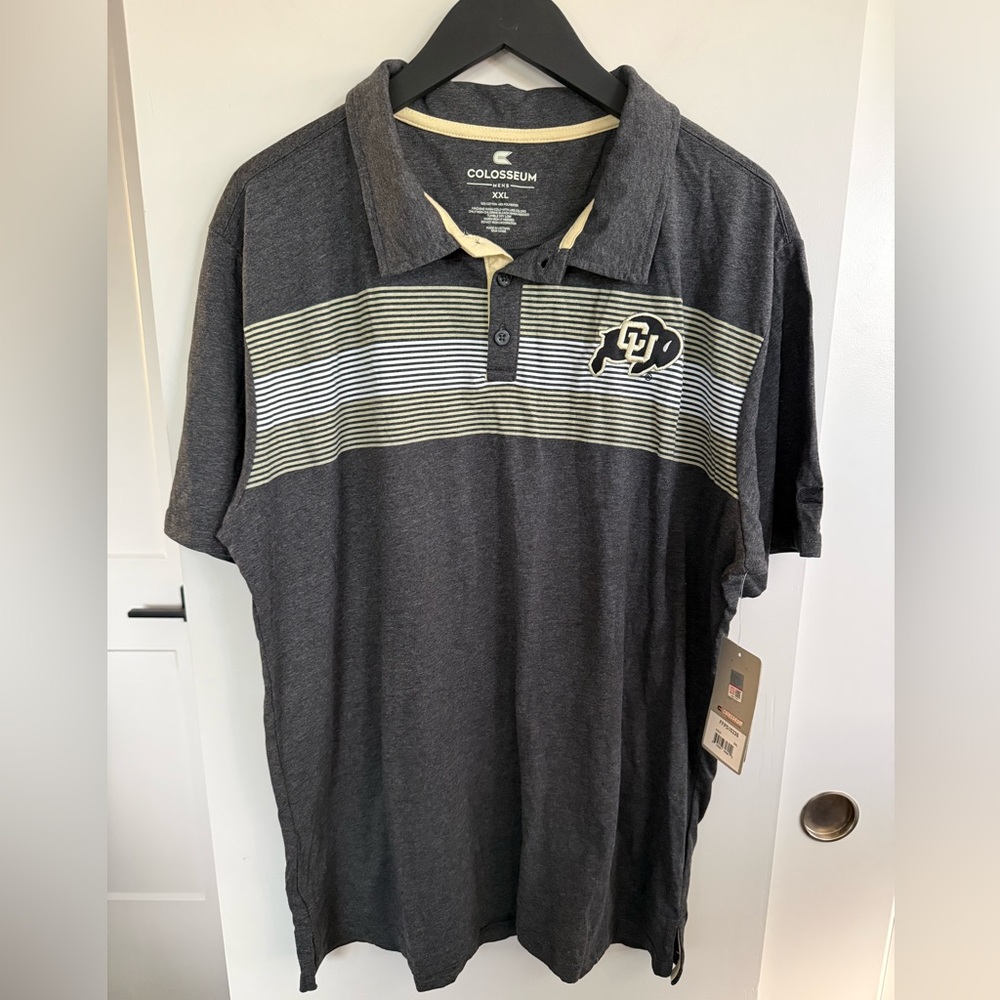 NWT Colosseum University of Colorado Polo Size XXL (runs small p2p 25.5”)